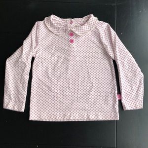 Peter Pan collar floral knit top